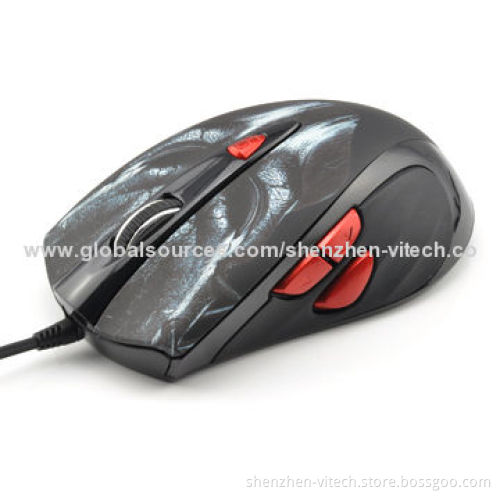 7D Laser Gaming Mouse with 5,000dpi Resolution, Rubber Handle Groove and One Unoccupied USB Port